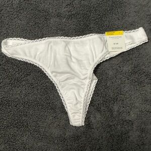 Charter Club White Lace-Trim Panties